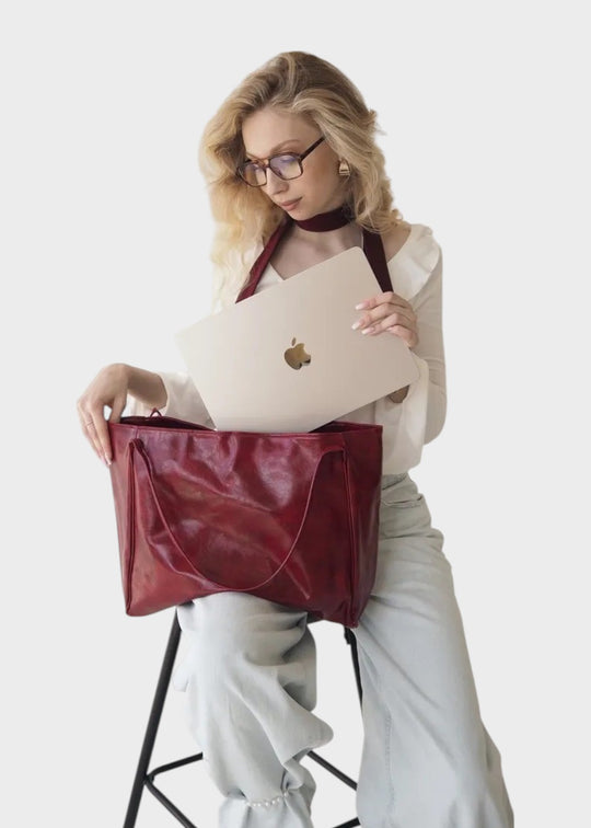 Dina - Sac fourre-tout en cuir