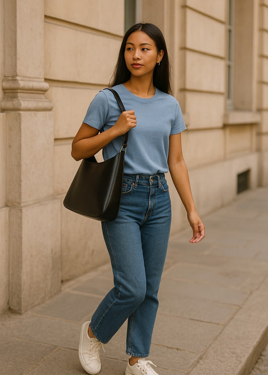 Sac en cuir Julia avec pochette assortie