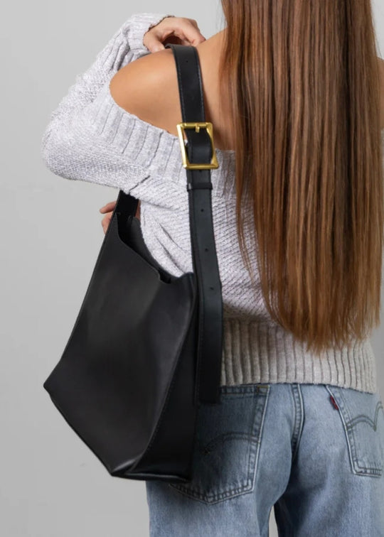 Sac en cuir Julia avec pochette assortie
