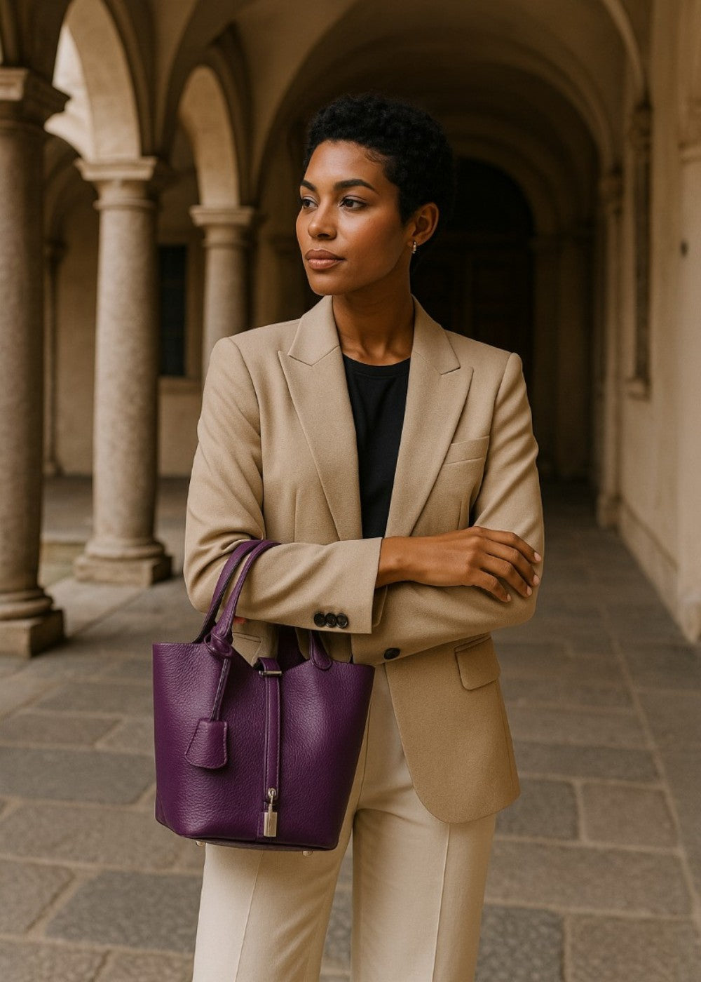 Sac seau en cuir viral