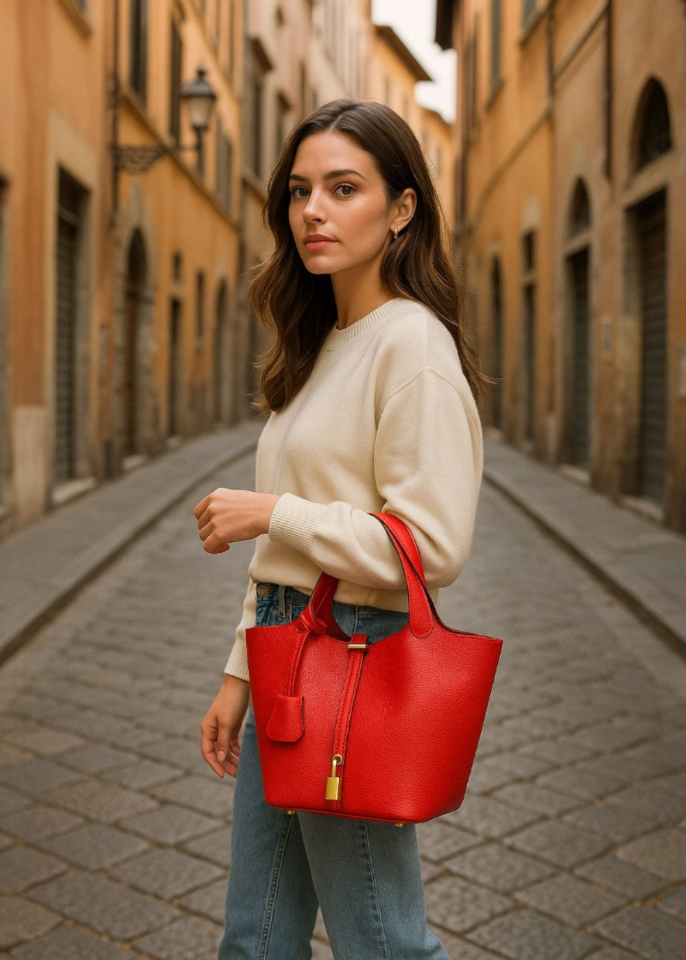 Sac seau en cuir viral