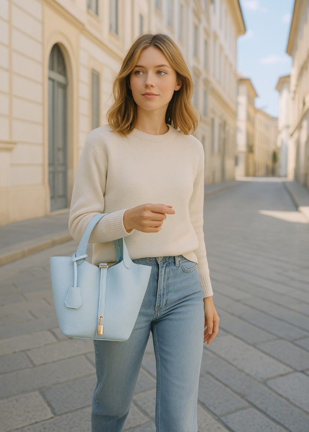 Sac seau en cuir viral