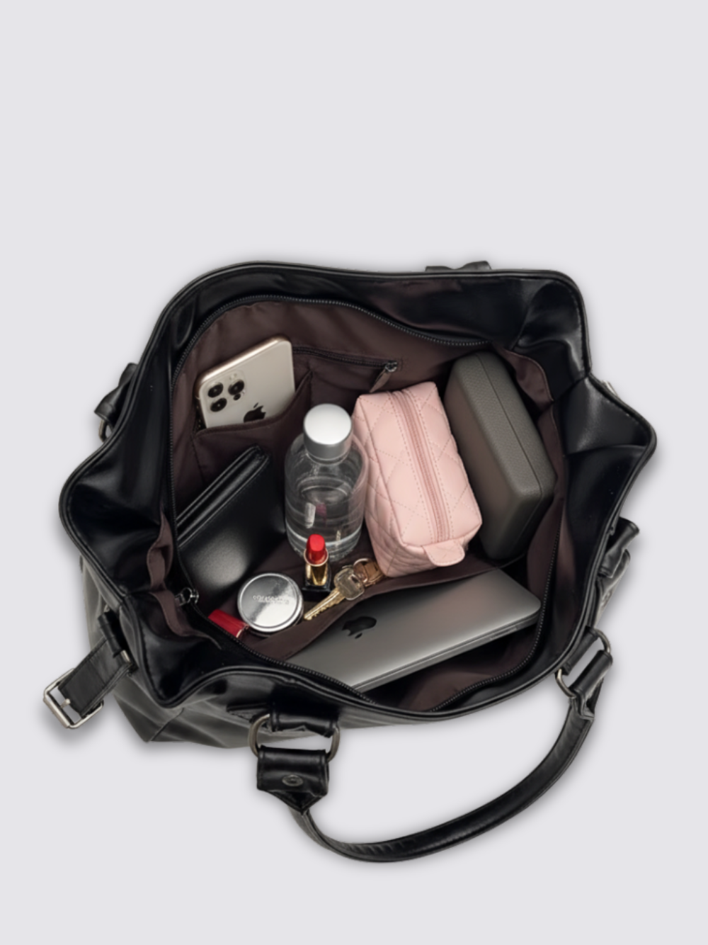 Sac en cuir Angelina - Noir