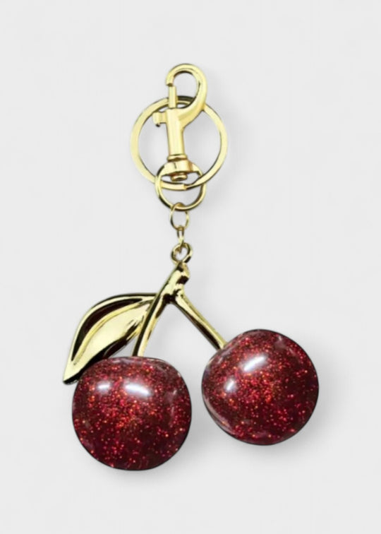 Breloque cerise dorée