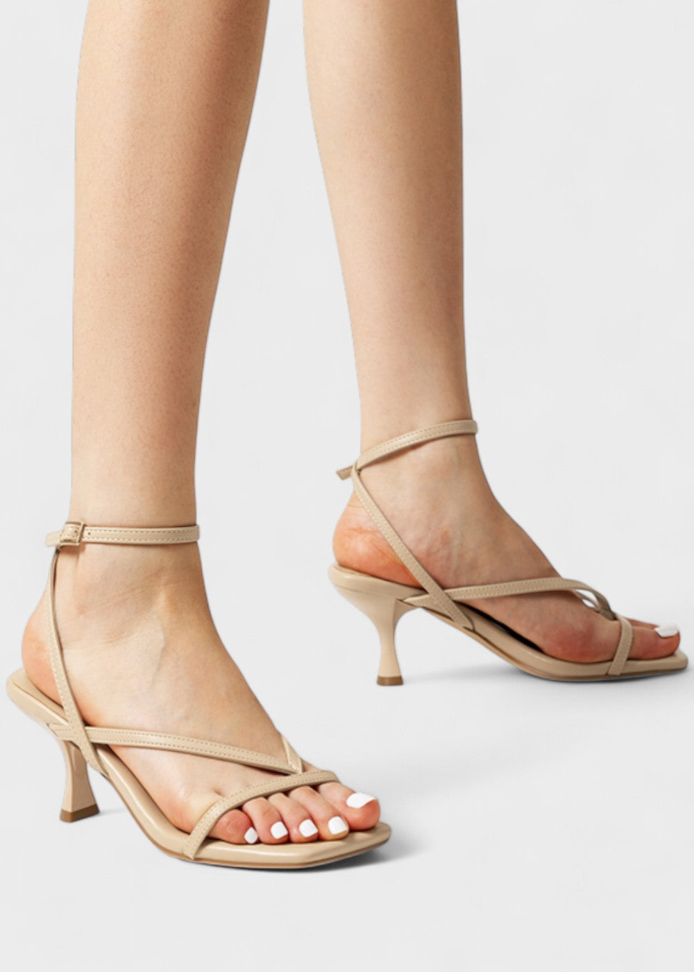 Kassie - Escarpins à brides à bout carré et talons kitten