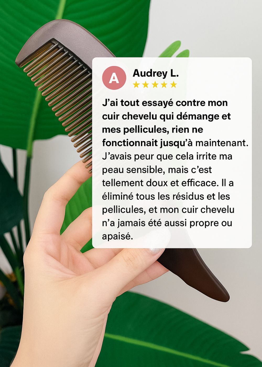 Peigne détoxifiant pour cuir chevelu