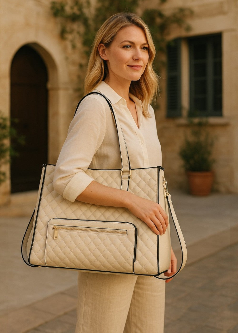 Sac fourre-tout matelassé 3-en-1