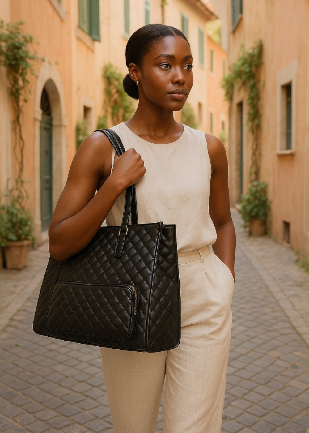 Sac fourre-tout matelassé 3-en-1