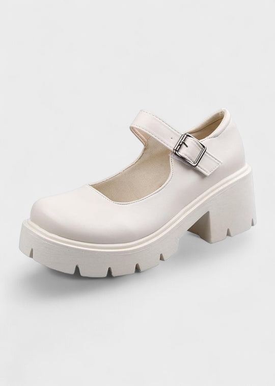 Bonnie - Bottines à talons en cuir verni noir Oxfords