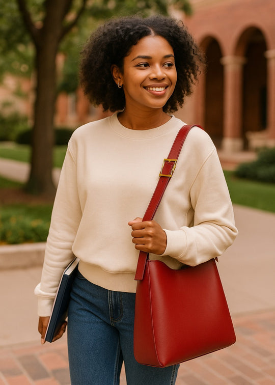 Sac en cuir Julia + 1 pochette gratuite