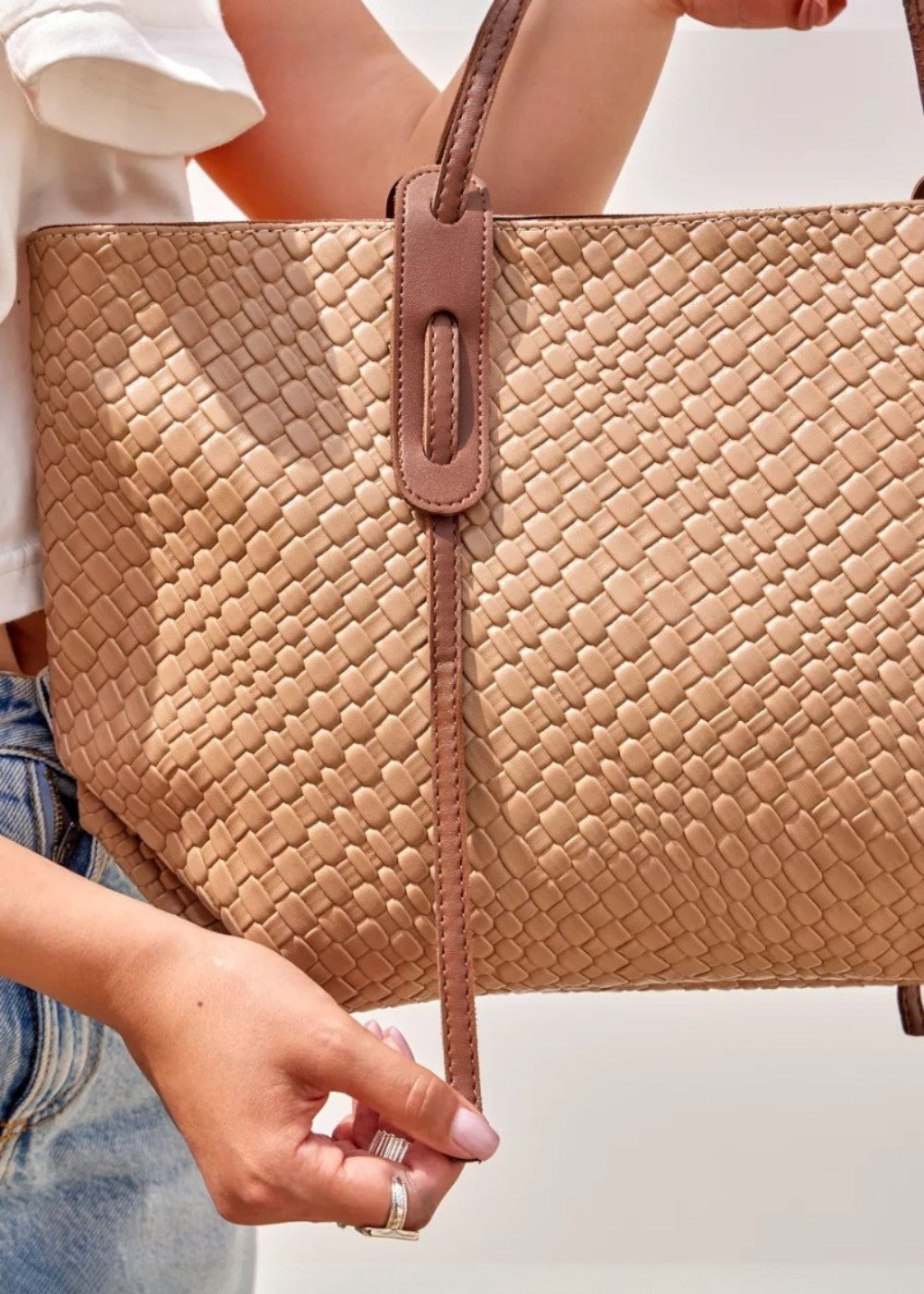 Sac fourre-tout tissé Vicky