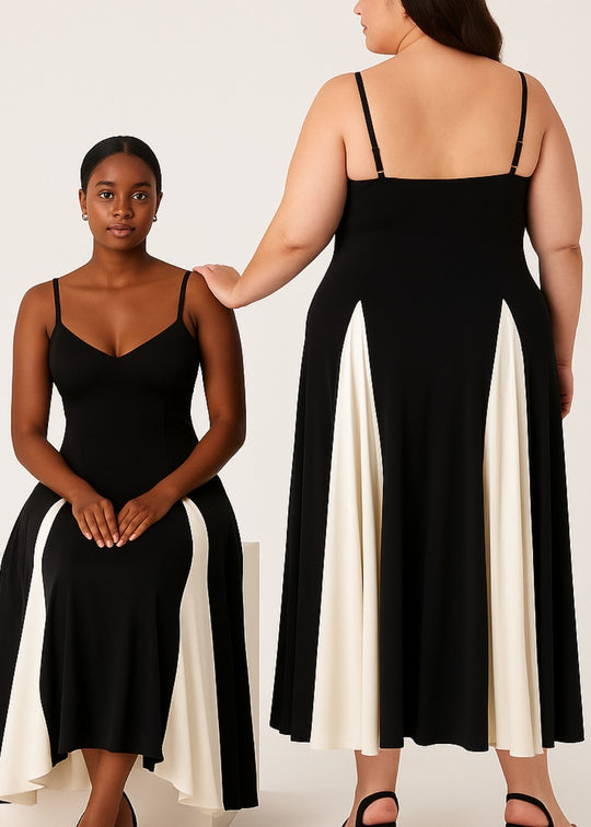 Robe noire à fines bretelles