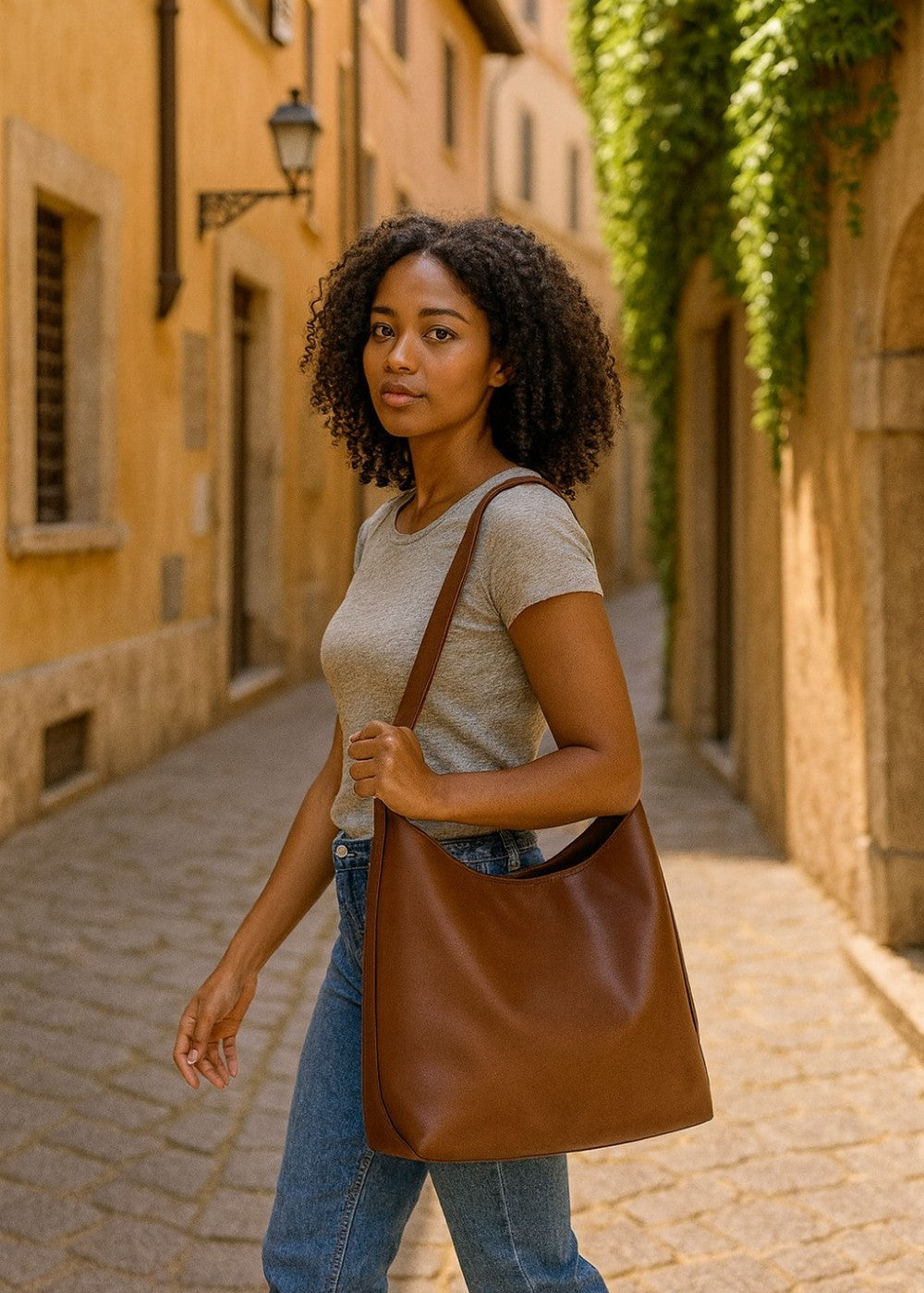 Sac en cuir Julia + 1 pochette gratuite