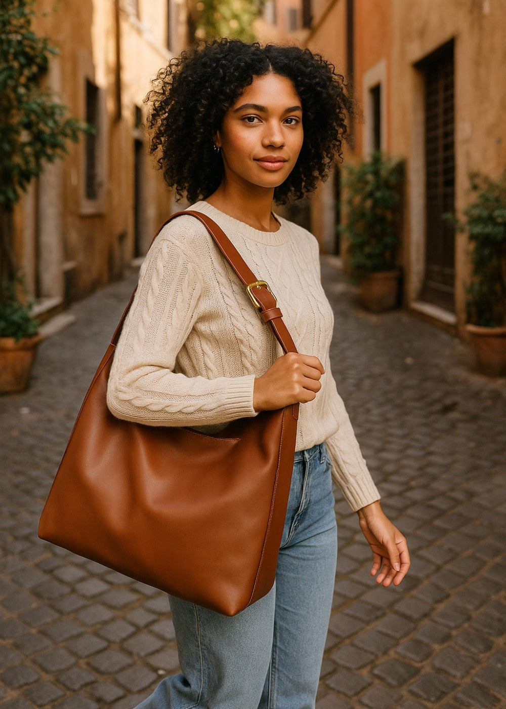 Sac en cuir Julia + 1 pochette gratuite
