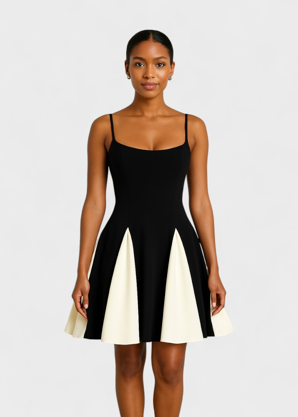 Robe noire à fines bretelles