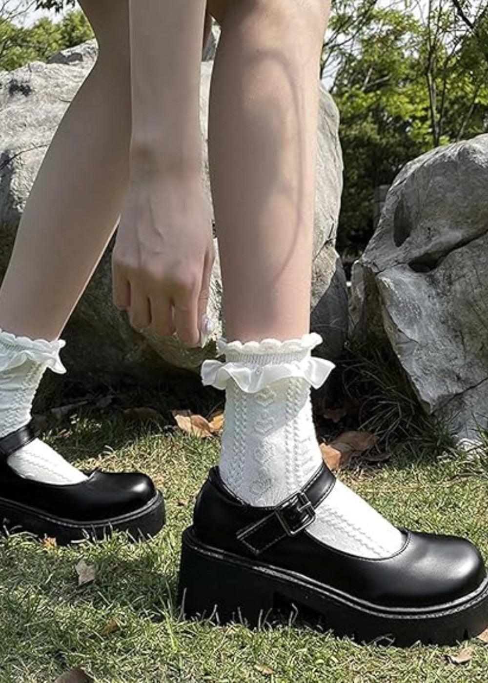 Bonnie - Bottines à talons en cuir verni noir Oxfords