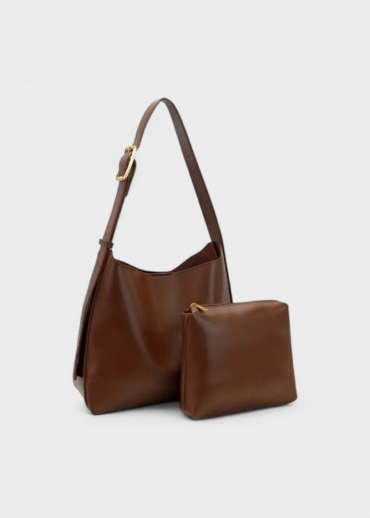 Sac en cuir Julia + 1 pochette offerte