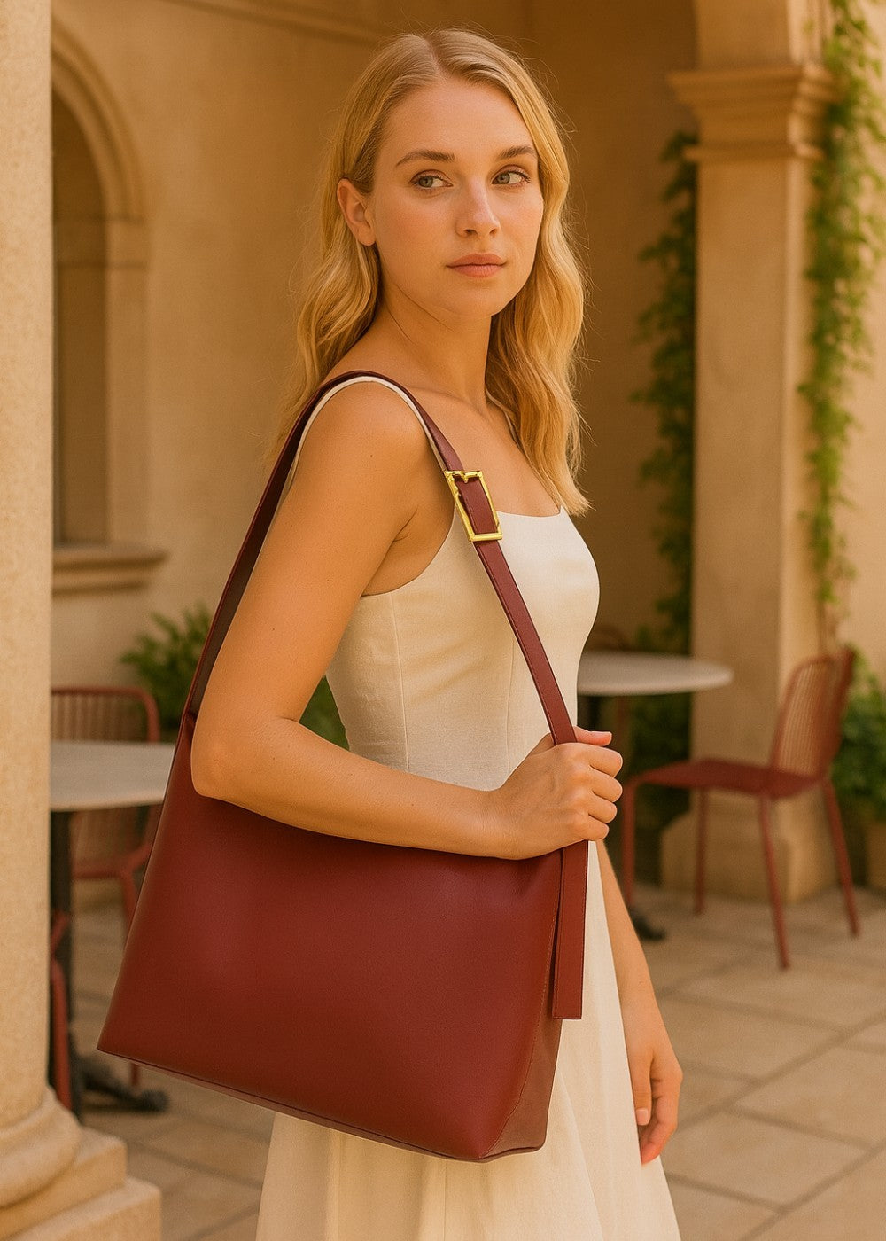 Sac en cuir Julia + 1 pochette gratuite