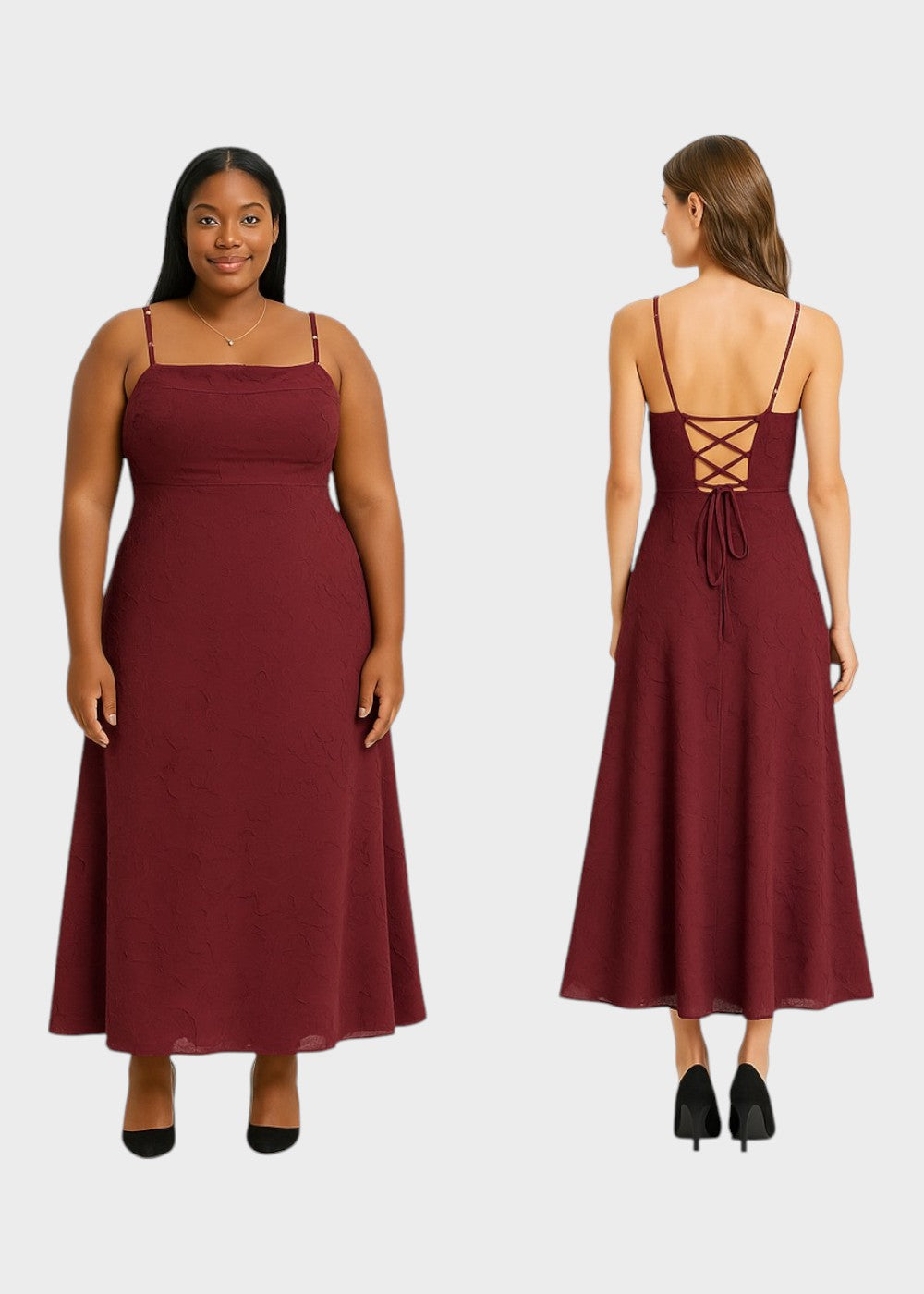 Robe longue à fleurs et dos nu