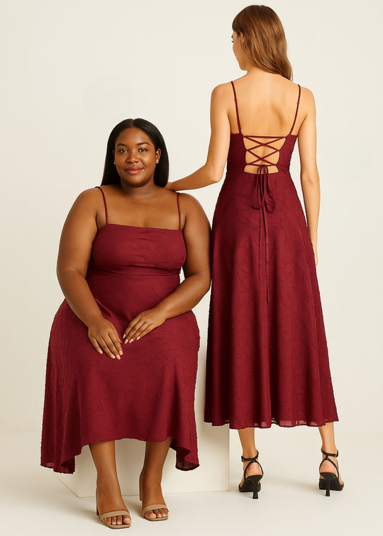 Robe longue à fleurs et dos nu