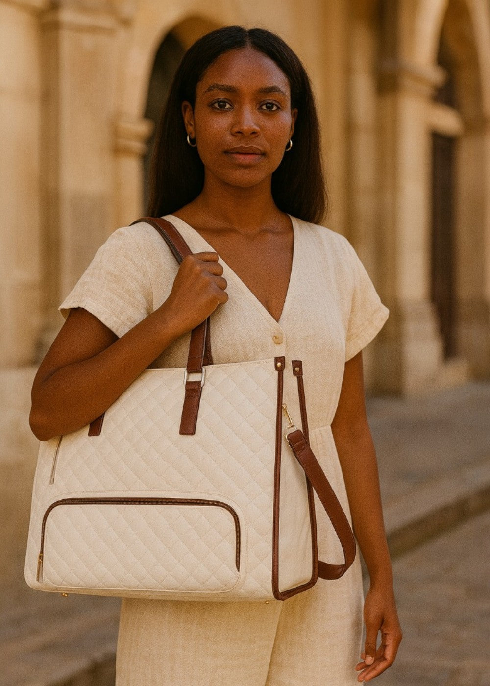 Sac fourre-tout matelassé 3-en-1